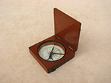 Francis Barker Victorian mahogany cased pocket compass & clinometer